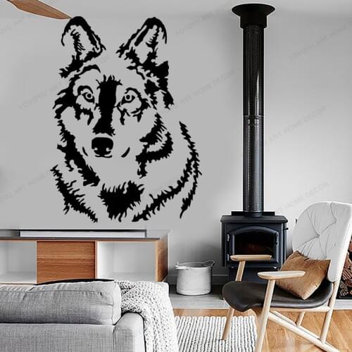 Animal Wolf Wall Decals Living Room Decoration Animal Vinyl Wall Stickers Art Pvc Bedroom Decor Wall Mural QQ1052