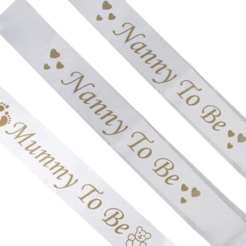 1PCS Mom To Be Satin Ribbon Sashes Baby Shower Mommy Shoulder Strap Sash Party Gift Mother Favors Event Supplies