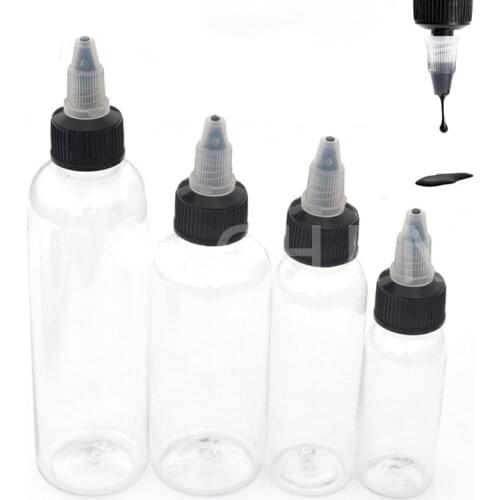 10pcs Plastic Dropper Bottles Pigment Tattoo Ink Dispensing Bottles Lab Squeeze Bottle Vape Oil Containers 30ml 60ml 100ml 120ml