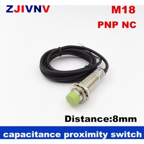 10pcs CM18-3008PB M18 3 Wire DC PNP NC posistion capacitive proximity switch Approach capacitance Sensor Cylinder distance 8mm