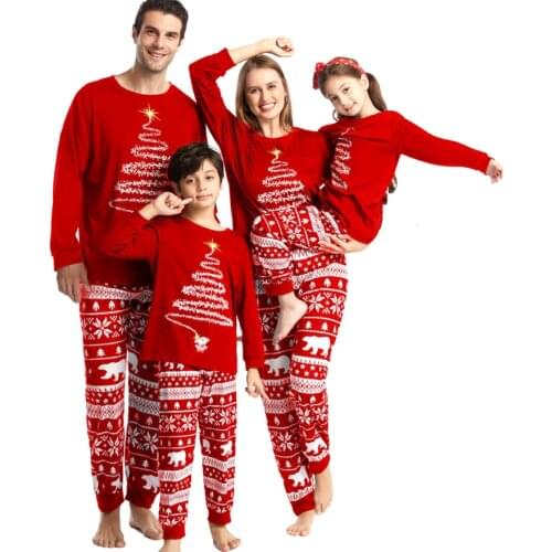 2021 Family Matching Christmas Pajamas Sets Boys Girls Family Matching Outfits Mom Dad Kids Pyjamas Xmas Sleepwear Girls Clothes