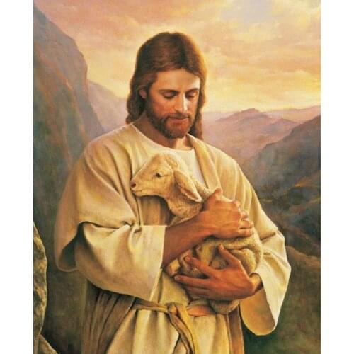 Sale Jesus Home Decor DIY 5D Diamond Painting Embroidery Full Square Oil Painting Round Drill Mosaic Cross Stitch Rhinestone