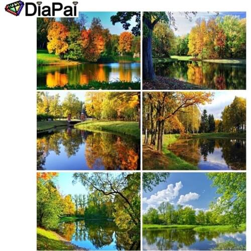 DIAPAI 5D DIY Diamond Painting 100% Full Square/Round Drill "Beautiful tree scenery" 3D Embroidery Cross Stitch Home Decor