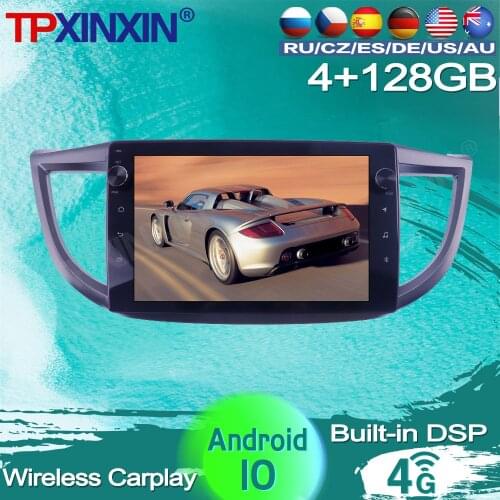 4+128G For Honda CRV 2011 2012 2013 2014 2015 Android 10 Car Radio Tape Multimedia video player GPS Navigation AI Vioce Control