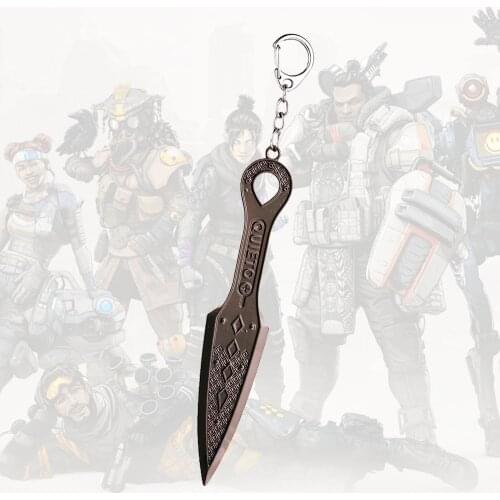 Game Apex Legends Keychain Metal Evil Spirit Dagger Weapon Knife Key Holder For Bag Pendant Men Jewelry Llaveros Accessories
