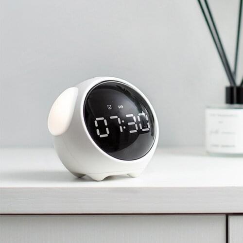 Cute Expression Alarm Clock LED For Children Electronic Digital Gift Wake Up Light Home Decoration Multi Function