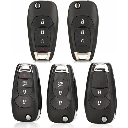 Kutery 10pcs/lot 2/3/4 Buttons Replacement Modified Flip Folding Remote Car Key Shell Case For Chevrolet Cruze Aveo 2014-2018