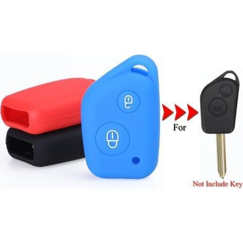 Kutery Silicone Rubber Car Key Cover Case For Citroen Xsara Berlingo Elysee Saxo Picasso Key Shell Protecor 2Buttons