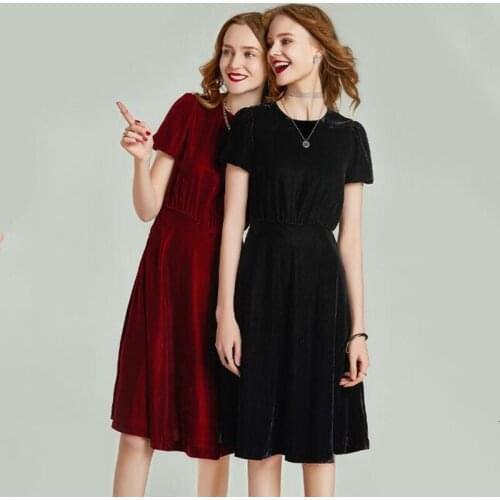2021 Summer women Elegant vintage puff sleeve velour dress,M-6XL plus size sweet luxury party dress Vestidos