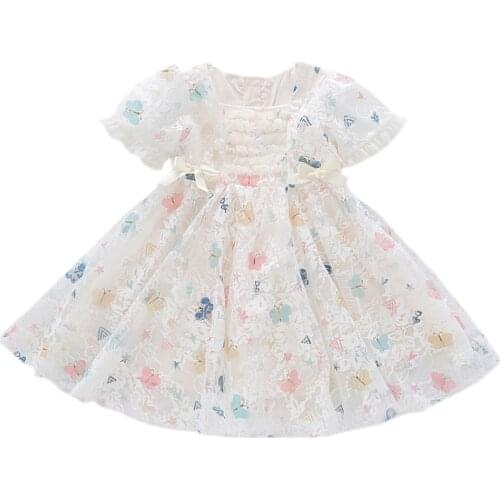 Girls Summer Dresses For Kids Princess Dress Children Wedding Party Costume Summer Clothes 2-7T