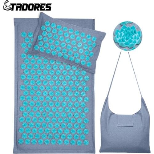 Natural Linen Acupressure mat Coconut fiber Buckwheat husk Lotus spike Yoga massage mat Massager Cushion Pain Relieve Stress