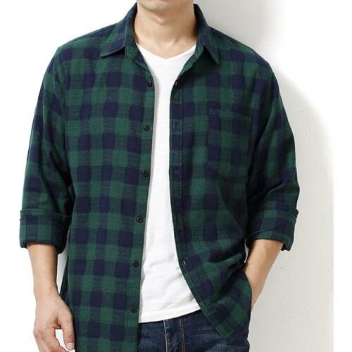 Men Clothing 5XL 6XL 7XL Mens Classic Plaid Dress Shirt Casual Oversize Male Long Sleeve Plus Size