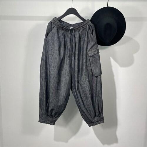 Owen Seak Men Casual Pencil Pants High Street Wear Mens Clothing England Sweatpants Preppy Autumn Winter Cross Black Pants