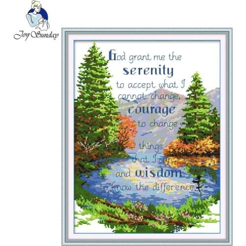 Joy Sunday Quiet pray Patterns Counted Cross Stitch 11CT Printed 14CT Cross Stitch Sets Cross-stitch Kits Embroidery Needlework