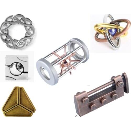 Desk Novelty IQ Metal Brain Teaser Puzzle Game for Adults Children