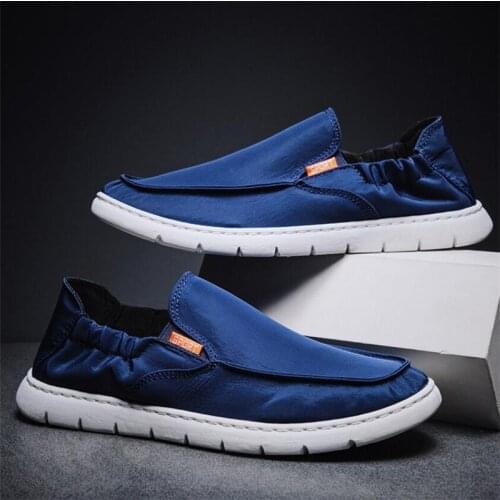 New mens single shoes fashion cloth round head shallow mouth flat non-slip lightweight comfortable casual shoes for men