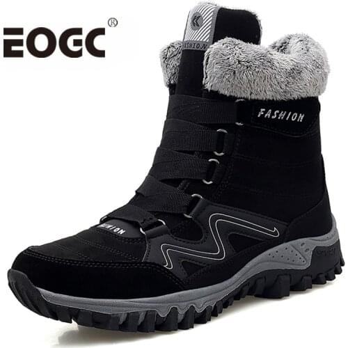 New Men Boots Winter With Plush Waterproof Women Snow Boots men Fur Warm Casual Ankle boots Work Safety Rubber Shoes