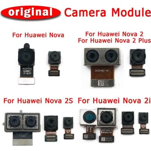 Original Front Rear Back Camera For Huawei Nova 2 Plus 2i 2S Main Facing Camera Module Flex Replacement Spare Parts