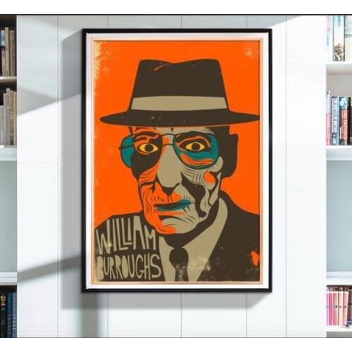 William Seward Burroughs II American Writer Visual artist Beat literature Decorative Poster Wall Canvas Sticker Home Decor