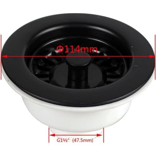 MTTUZK Kitchen Sink Plastic Drain White Drainer For the Sink Kitchen Sink Filter Drain Black plastic lifting drain MTK252