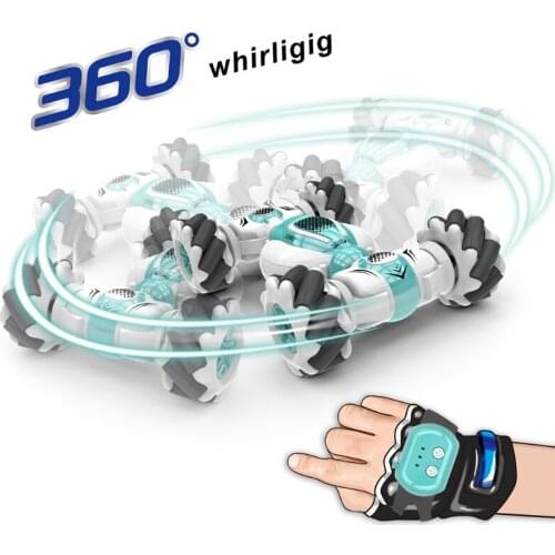 4WD Remote Control Stunt Car Gesture Induction Twisting Off-Road Vehicle with LED Light High Speed Rotation 69HE