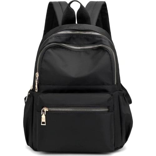 Casual Oxford Women Backpack Black Waterproof Nylon School Bags For Teenage Girls Fashion Travel Backpack Tote Mochila