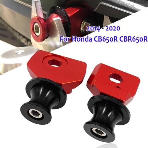 2020 for Honda CB650R CBR650R 2014-2019 Motorcycle CNC Chain Adjustment Bracket Screws Swingarm Spools Slider CB CBR 650R