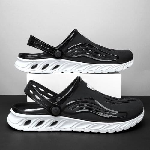 Men’s Summer Sandals For Men Outdoor Slippers Fashion Sandles Jelly Shoes Male Beach Sandal Hole Slip-On Breathable Sliper 2021