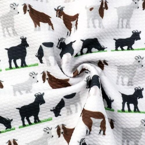 Sheeps Cow Animal Arrow Print Bullet FabricTextured Liverpool 4 Way Stretch Spandex Knit Fabric For Baby HeadWrap Bummies