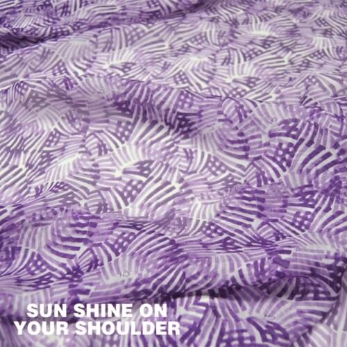 LEO&LIN Purple White Large Wide Simple Refreshing Real Silk Chiffon 100% Silk Clothing Cloth Fabric DIY patchwork