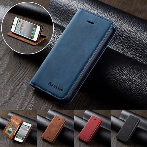Retro Leather Case For iPhone 5 5S Adsorption Cover For iPhone X XS Max XR SE 2020 12 11 Pro Max 12 Mini 6 6S 7 8 Plus Coque