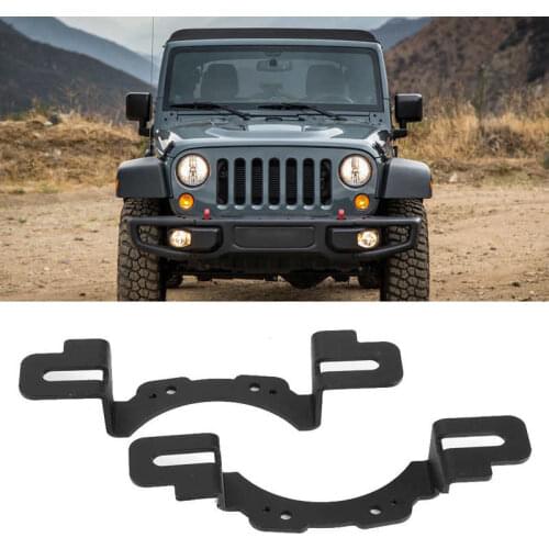 Light 4in Front Bumper Foglight Mounting Bracket Fit for Jeep Wrangler JK 10th Anniversary Decorative Lamp
