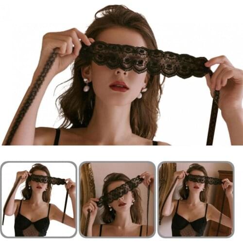 Comfy Beautiful Tulle Print Solid Color Lace Eye Goggles Skin-friendly Lace Streamer Wear-resistant for Party