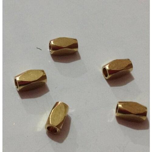 50pcs/lot 3x6mm Vintage Original Brass Spacer Beads Round Flat Tube Beads Nepal Beads fits Charms Bracelet DIY Jewelry Making