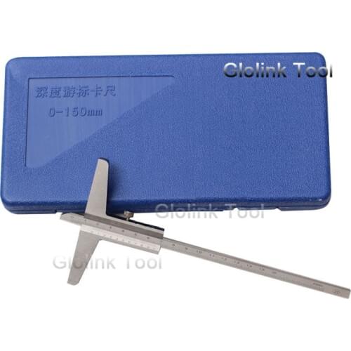 High Quality 150mm 6" Depth Vernier Caliper 0-150mm 0.02mm precision caliper Depth Gauge Depth Measuring Tool