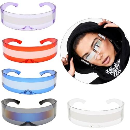 Mirrored Cyclops Futuristic Robocop Alien Sun Glasses Party Club Super Shades
