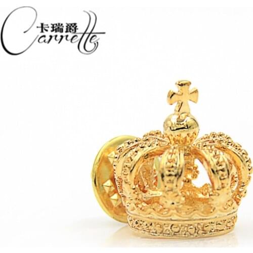 Golden Crown Mens Suit Brooch Womens Simple Mens Atmosphere Elegant Suit Fashion Accessories Brooch