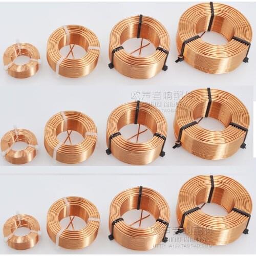 0.8mm Speaker Frequency Divider Copper Coil Oxygen-free Copper High Purity Hollow Inductor HIFI Sound Accessories