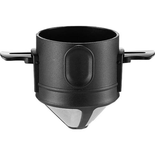 1x Coffee Filter Portable Stainless Steel Foldable Drip Coffee Tea Holder Easy Clean Reusable Paperless Pour Over Coffee Dripper