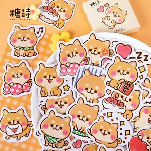 45 Pcs/Box Shiba Inus World Decorative Stationery Stickers set cute dog Scrapbooking DIY Diary Album Stick Lable