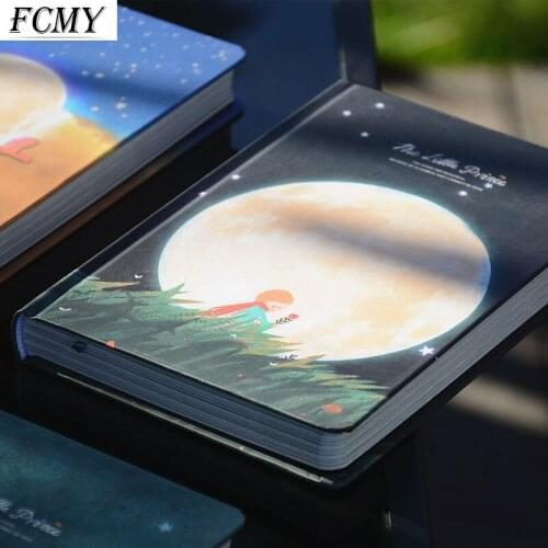 A5 Thick Paper Little Prince Color Page Hand Ledger Cute Illustration Fairy Tale Hand Account Notebook Childrens Diary Book