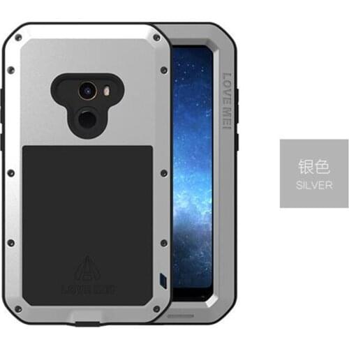 LOVE MEI Aluminum Metal Case For Xiaomi Mi MIX 2 MIX2 Cover Armor Shockproof Life Waterproof Case For Xiaomi Mi Mix 2 Mix2 Coque