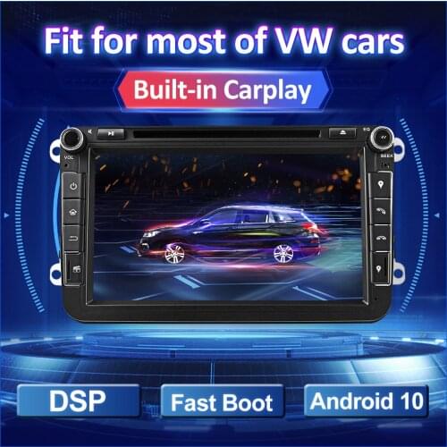 Eunavi Android 10 Car DVD For VW Golf 5 6 Polo Tiguan Passat b7 b6 Seat Skoda Octavia Magotan CC Multimedia GPS 2 Din Auto Radio