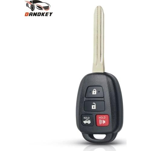 Dandkey 4 Button Remote Key Shell Cover Fob For Toyota Camry 2012 2013 2014 RAV4 Car Key Case Uncut TOY43 Blade
