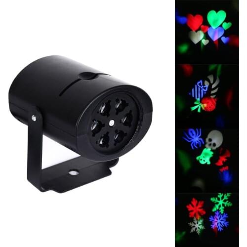Moving Head LED Projector Light RGB for Party DJ Disco Stage Light 1 Lamp With 4 Cards Hearts Snowflake Halloween Party Decor