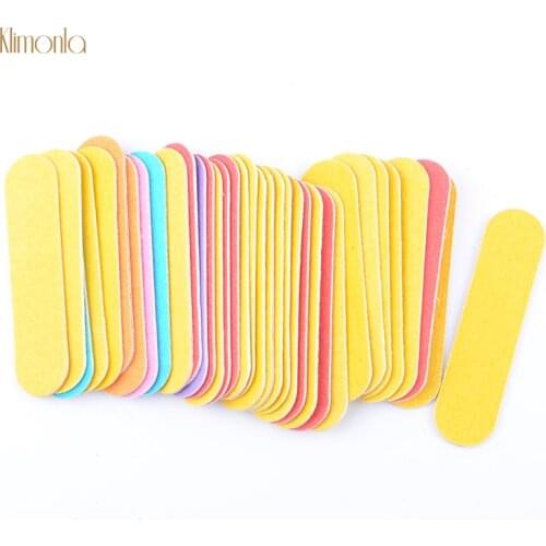 100 X Double Side Colorful Mini Nail File Nail Polish Tools nagelvijl Manicure-Products Set Uv Gel 180/240 Sand Paper Wholesale