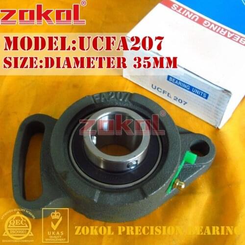 ZOKOL bearing UCFA207 LA90507 Pillow Block Ball Bearing Units diameter 35mm