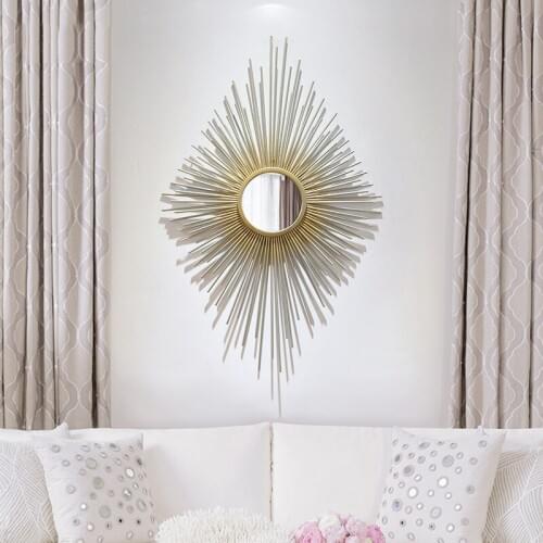 Nordic Style Room Bedroom Creative Vanity Mirror Wall Hanging Bar Restaurant Bathroom Wall Practical Decorative Pendant