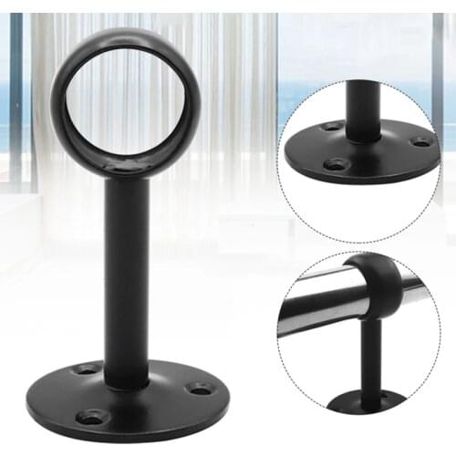 Stainless Steel Curtain Rod Bracket With Nails Heavy Duty Bedroom Flange Socket Mount Wall Home Decor Accessories