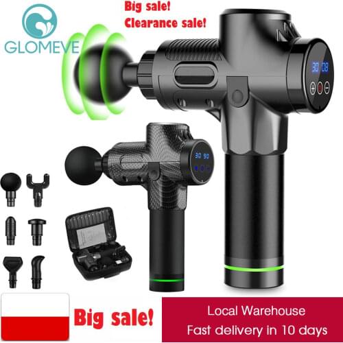 Massage Gun Deep Tissue Muscle Massager 30 Speed LCD Touch Display Fascia Exercising Relaxation For Body Neck Pain Relief